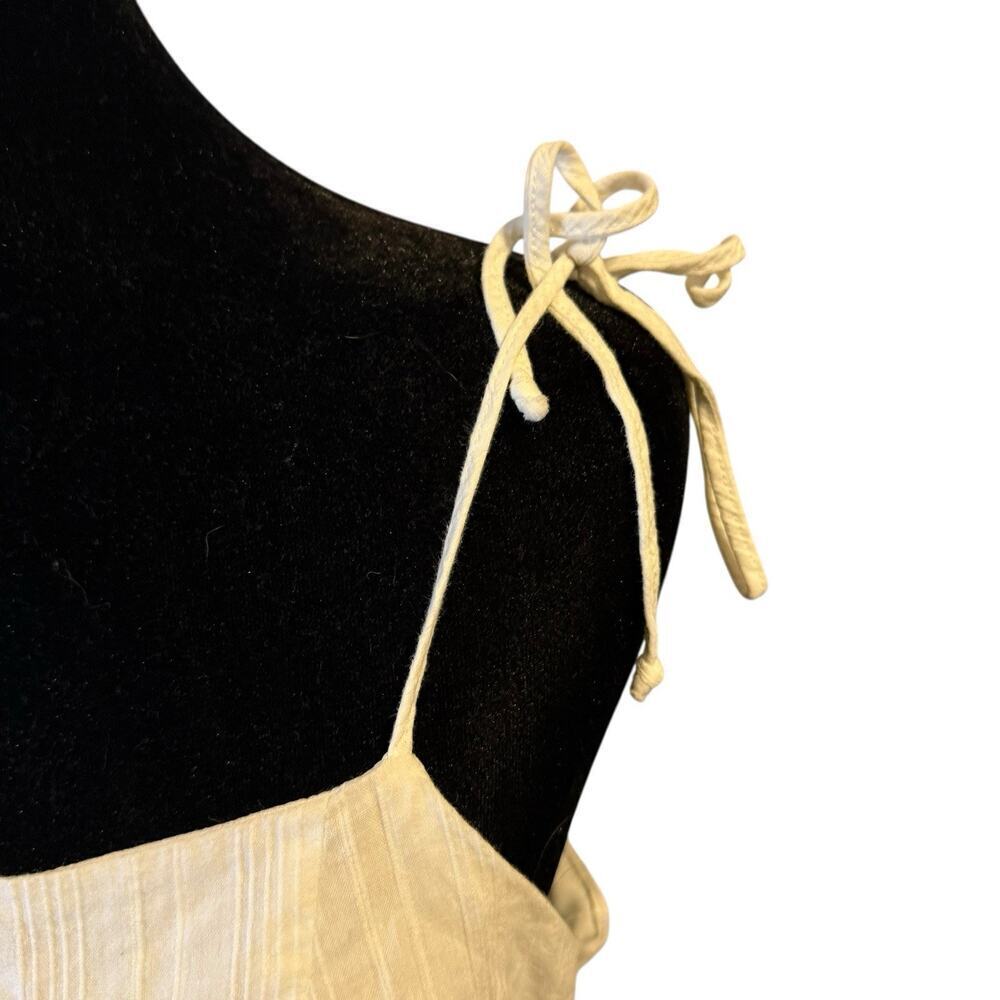 Dee Elly White Smocked Back Cotton Mini Dress Women’s Size M Adjustable Straps - Picture 5 of 8